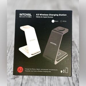 Intoval A3 Wireless Charging Station l Black & White l Mainly For Apple Devices